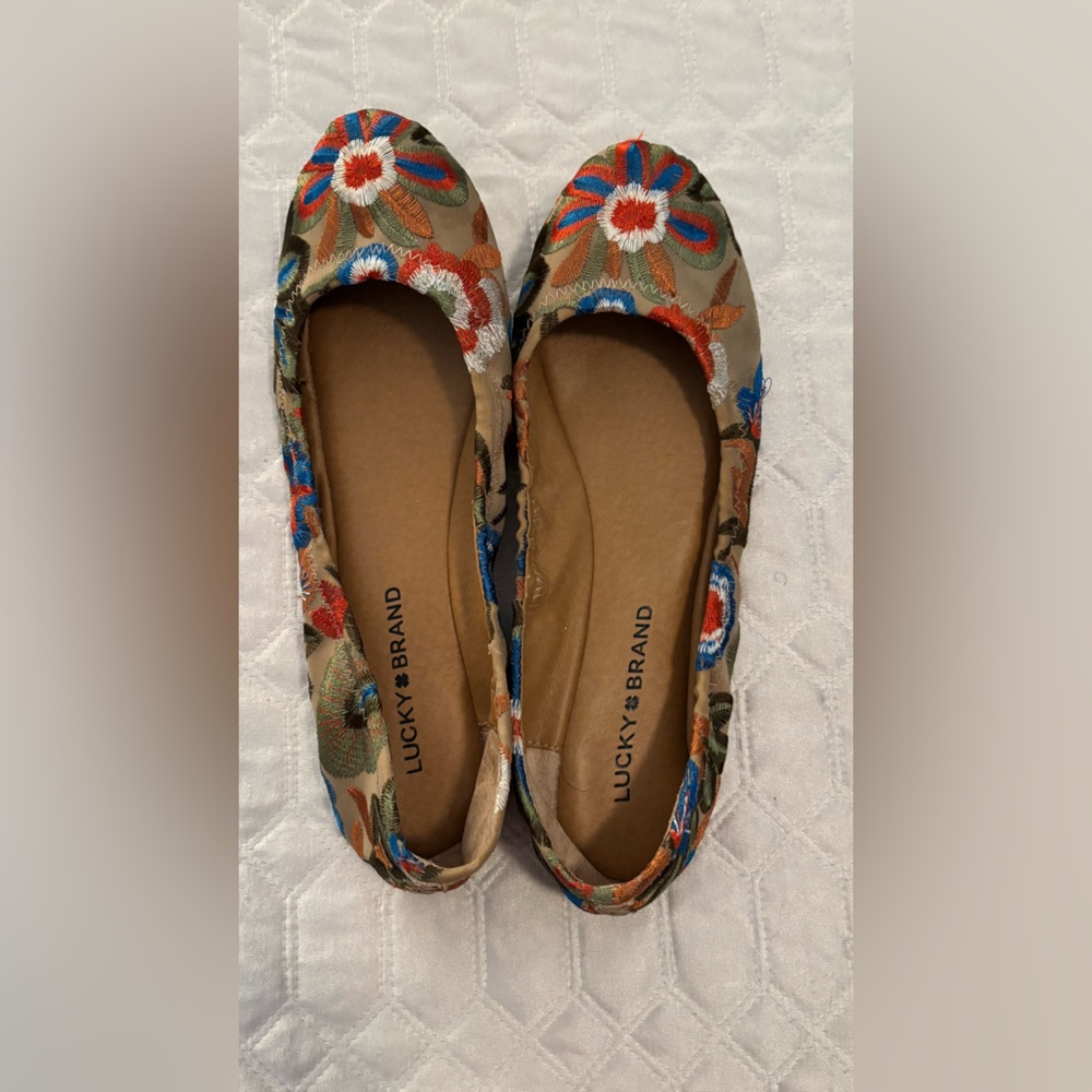 Lucky Brand Women's Floral Embroidered Flats - Multicolor